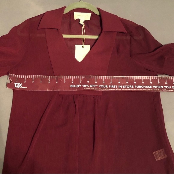 NWT Anthropologie Moon River Boho Layered Top Shirt Bell Sleeve Peasant Size XS - Picture 8 of 10